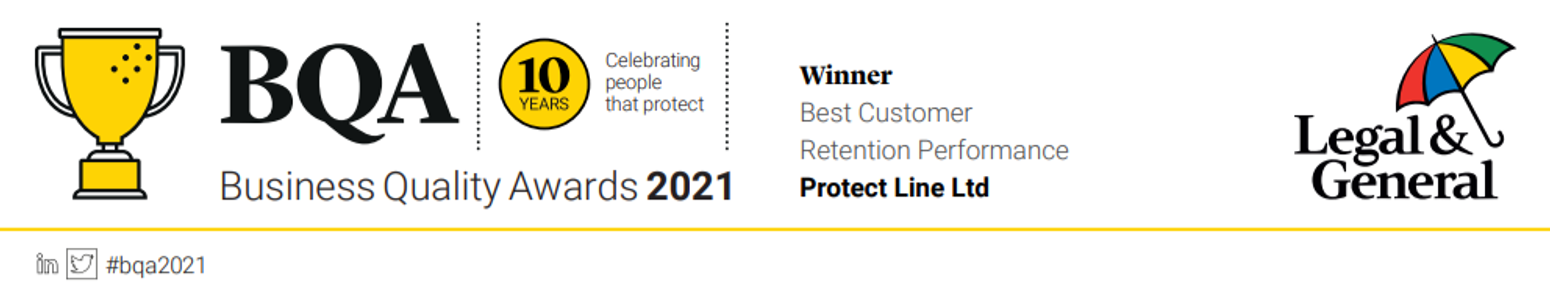 Protect Line Ltd wins L&G Business Quality Award 2021