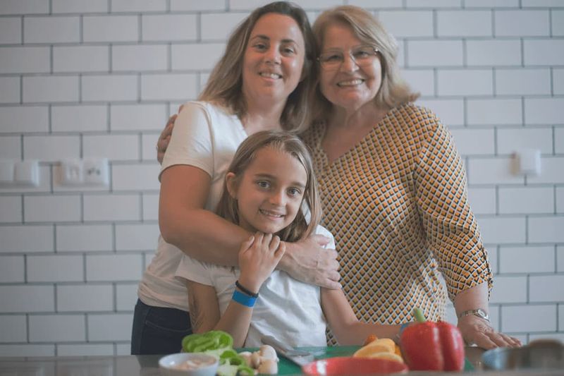 Grandmother, mother and daughter