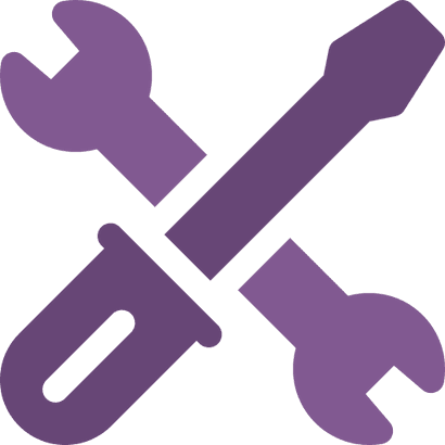 Crossed spanner and screwdriver icon